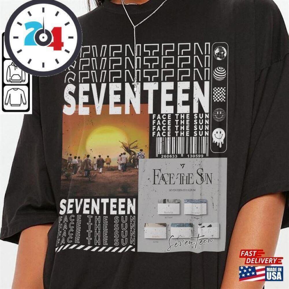 Seventeen Kpop Face The Sun Y2K Tour Album Graphic Unisex T-Shirt